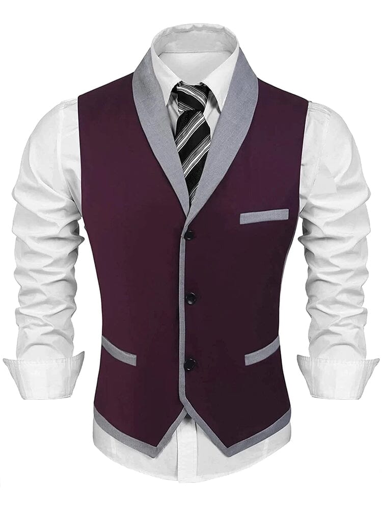 Buttons V-neck Anzug Weste