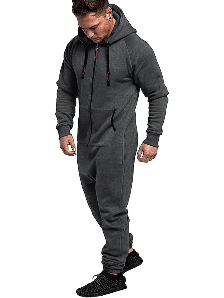 Mit Kapuze Lightweight Athletisch One-Teil Trainingsanzug with Pockects