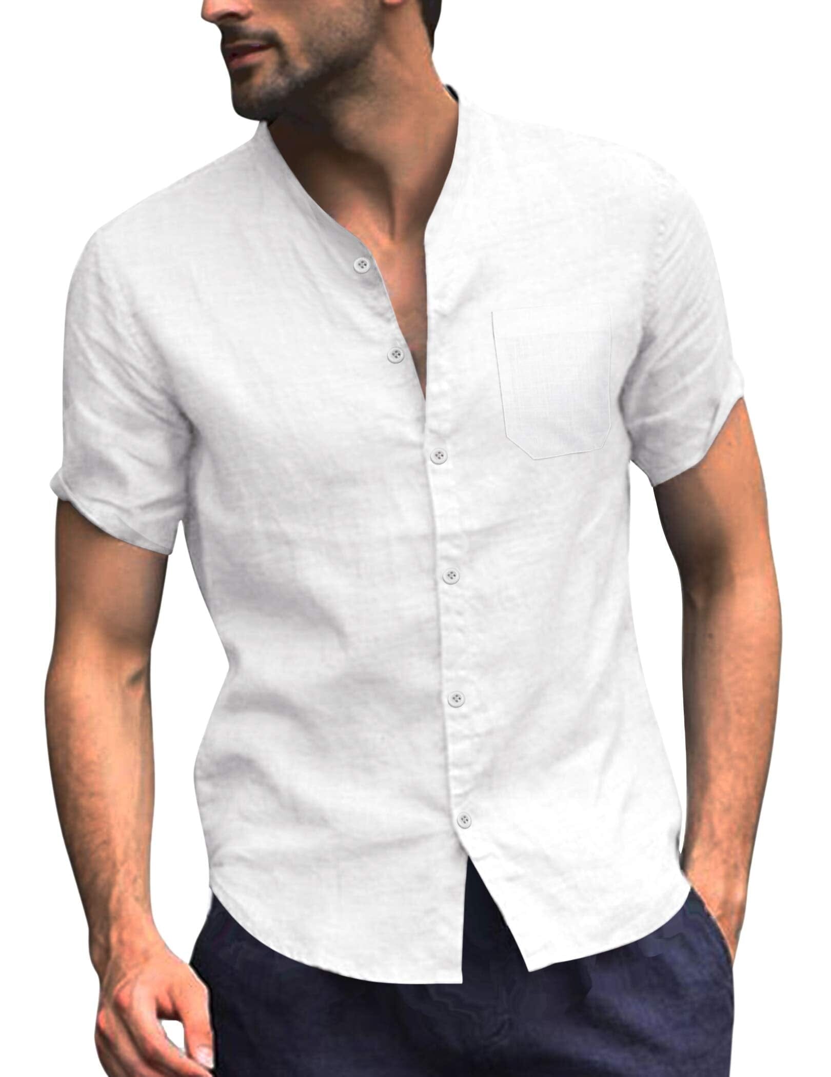 Baumwolle Leinen Stil Hemd Sommer Hemd (US Only)
