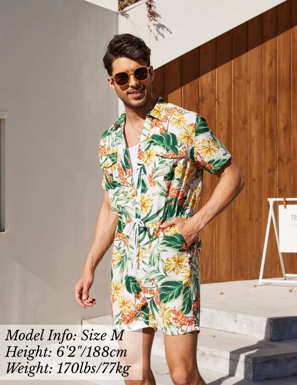 Blumen One Teil Hawaii Jumpsuit (US Only)