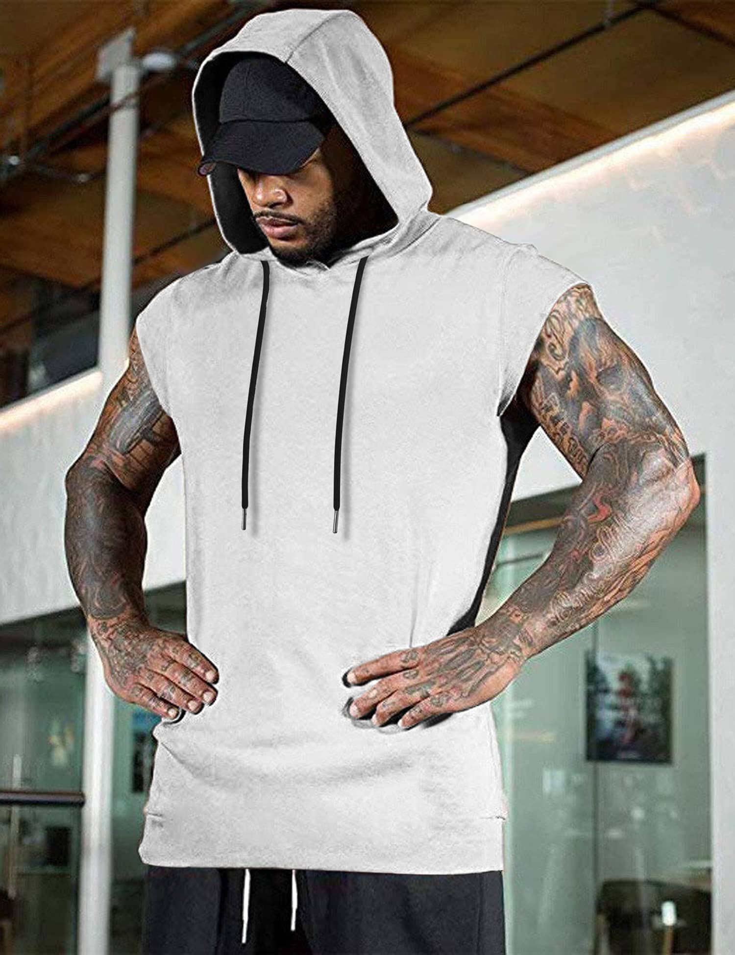 Gym Muscle Mit Kapuze Tank Top