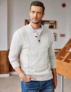 Twisted Stand Kragen Strick Pullover Pullover