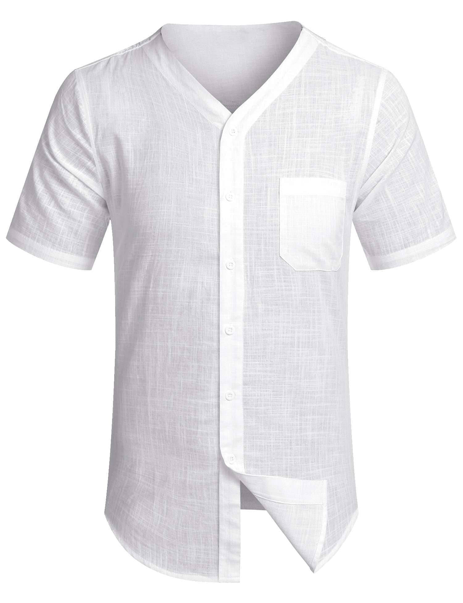 Baumwolle Leinen Stil Hemd Sommer Hemd (US Only)