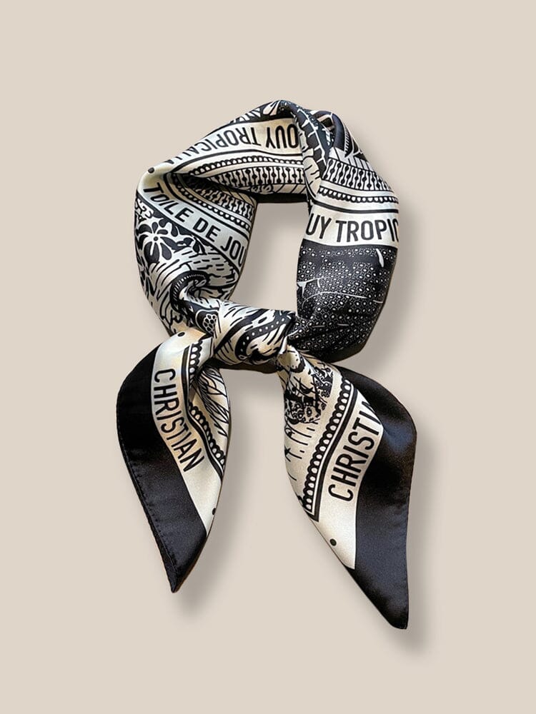 Stylish Printed Square Silk Schal
