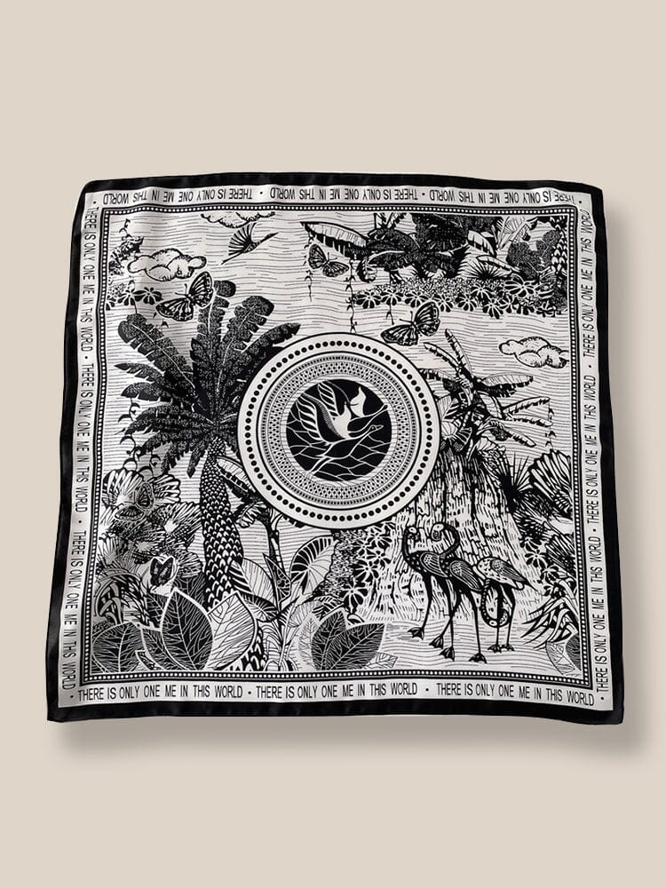Stylish Printed Square Silk Schal