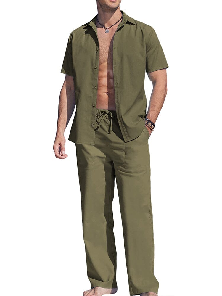 Casual Uni Holiday Leinen Set