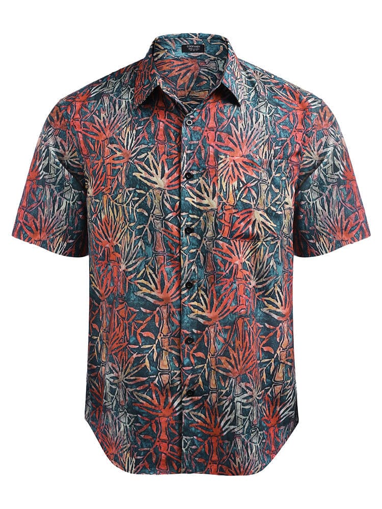 Hawaii Tropical Knopf Down Vintage Blumen Hemd