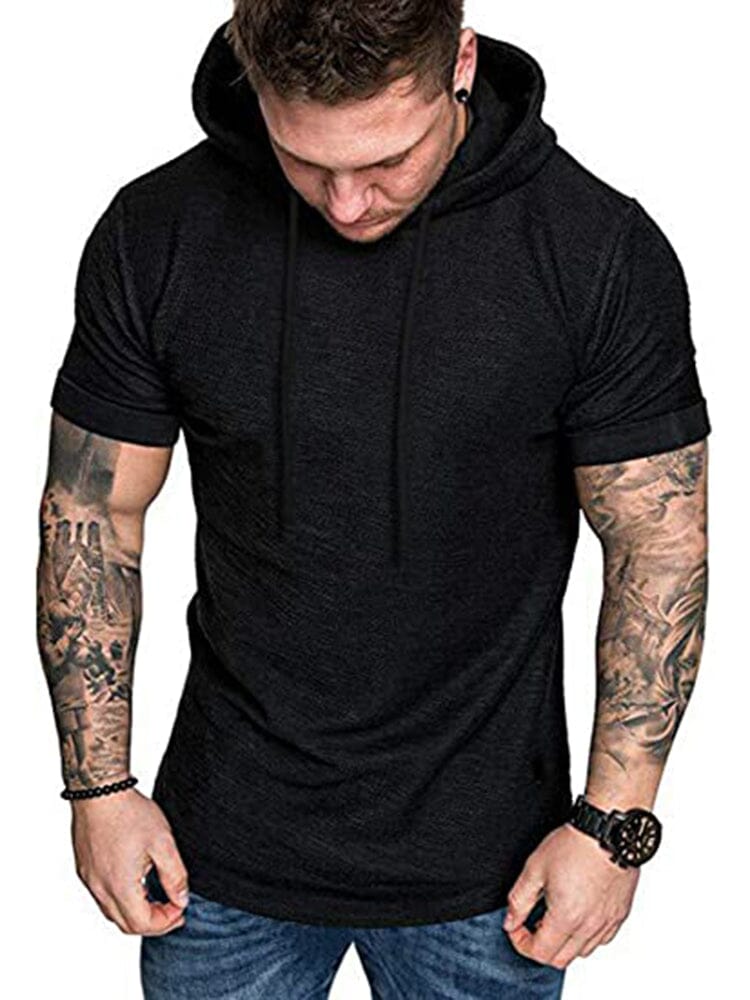 Casual Uni Kurz Ärmel Sports Hoodie