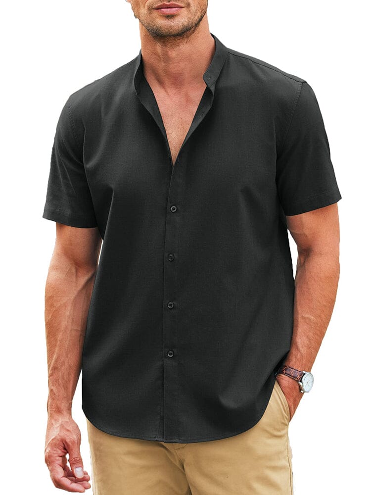 Klassisch Fit Leinen Blend Hemd