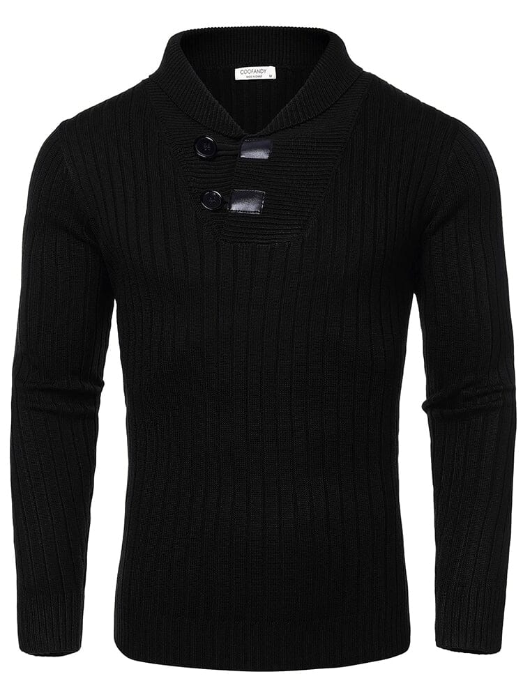 Stylish Schalkragen Kragen Pullover Pullover
