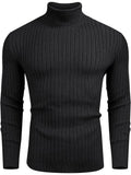 Rollkragen Strick Klassisch Ribbed Pullover