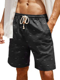 Casual Printed Leinen Holiday Shorts
