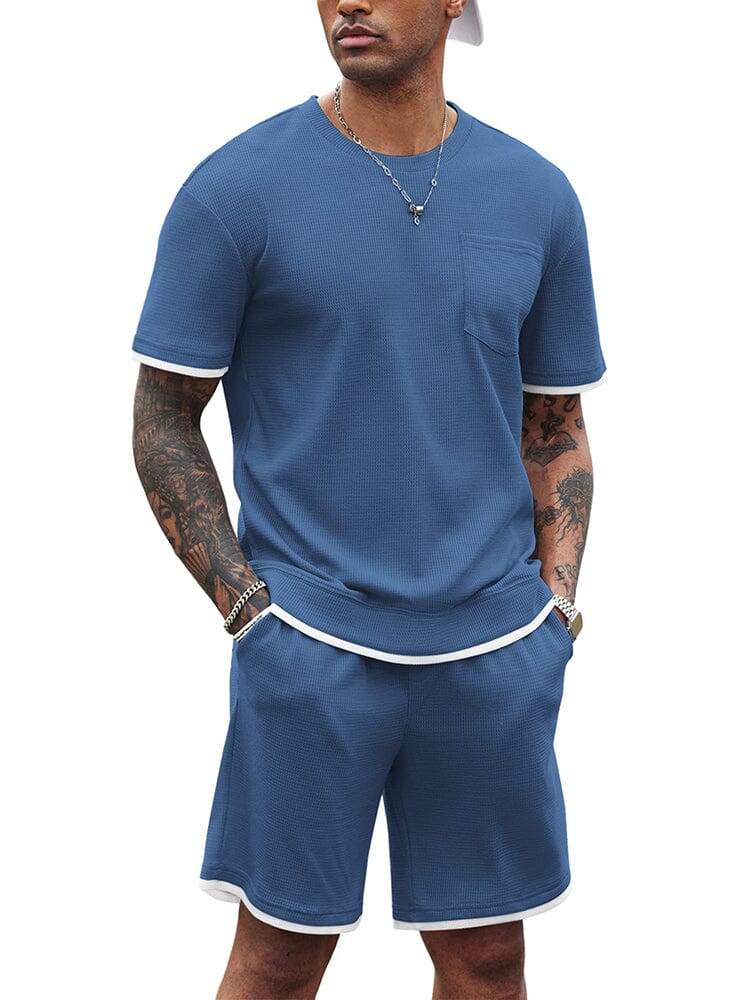 Athletisch Gym Kurz Ärmel Sport Set