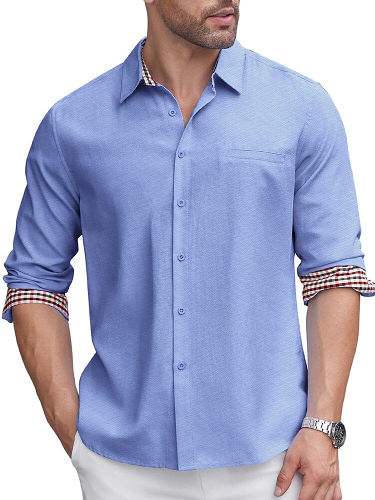 Klassisch Casual Plaid Splicing Hemd