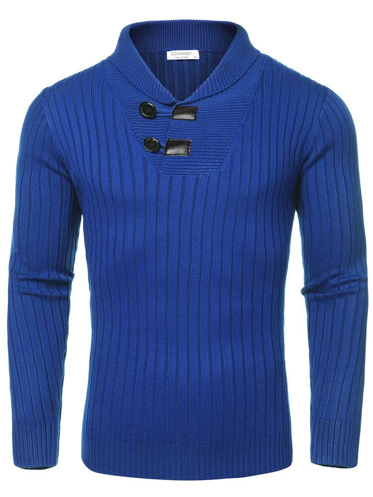 Stylish Schalkragen Kragen Pullover Pullover