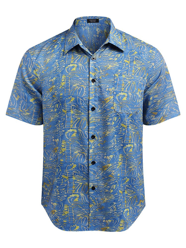 Hawaii Tropical Knopf Down Vintage Blumen Hemd