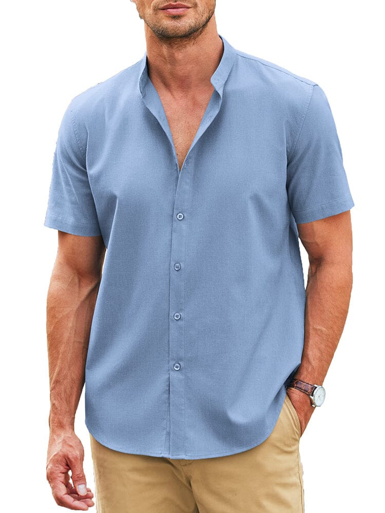 Klassisch Fit Leinen Blend Hemd