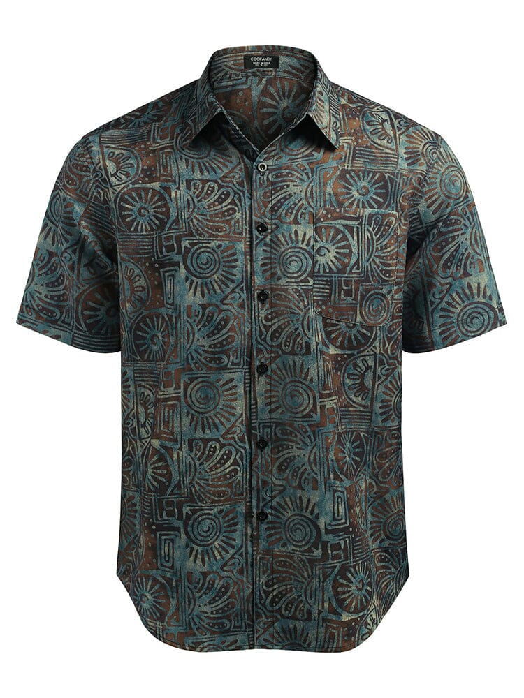 Hawaii Tropical Knopf Down Vintage Blumen Hemd