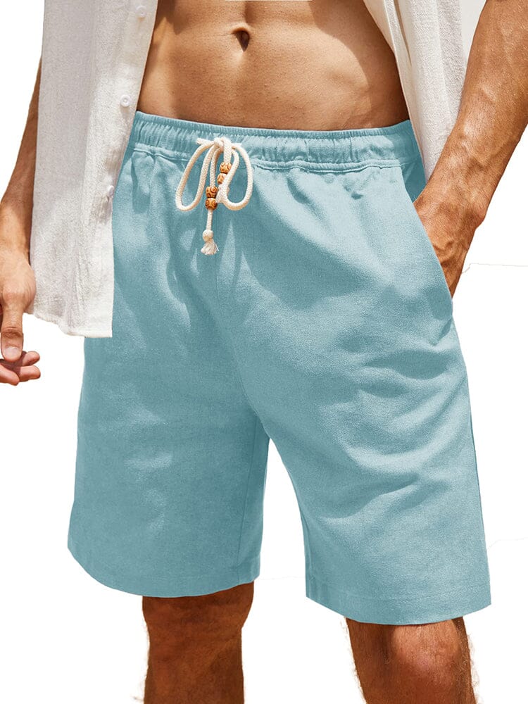Casual Elastische Waist Leinen Holiday Shorts