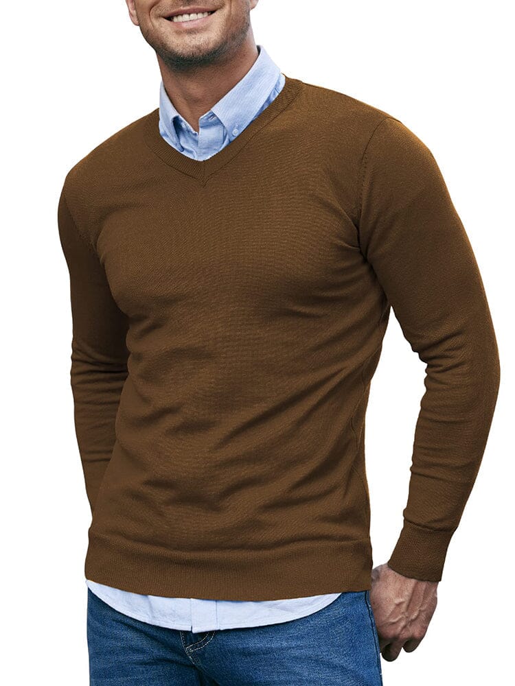 Casual Ribbed Strick Pullover Pullover