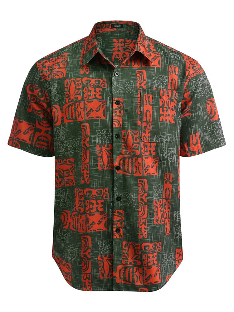 Hawaii Tropical Knopf Down Vintage Blumen Hemd