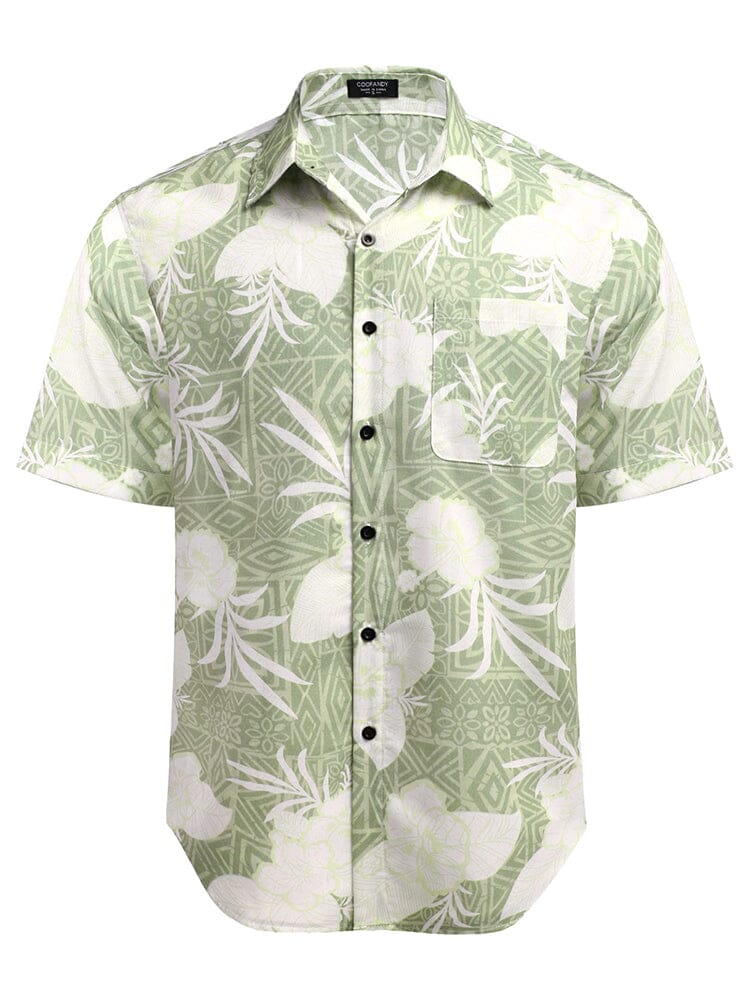 Hawaii Tropical Knopf Down Vintage Blumen Hemd