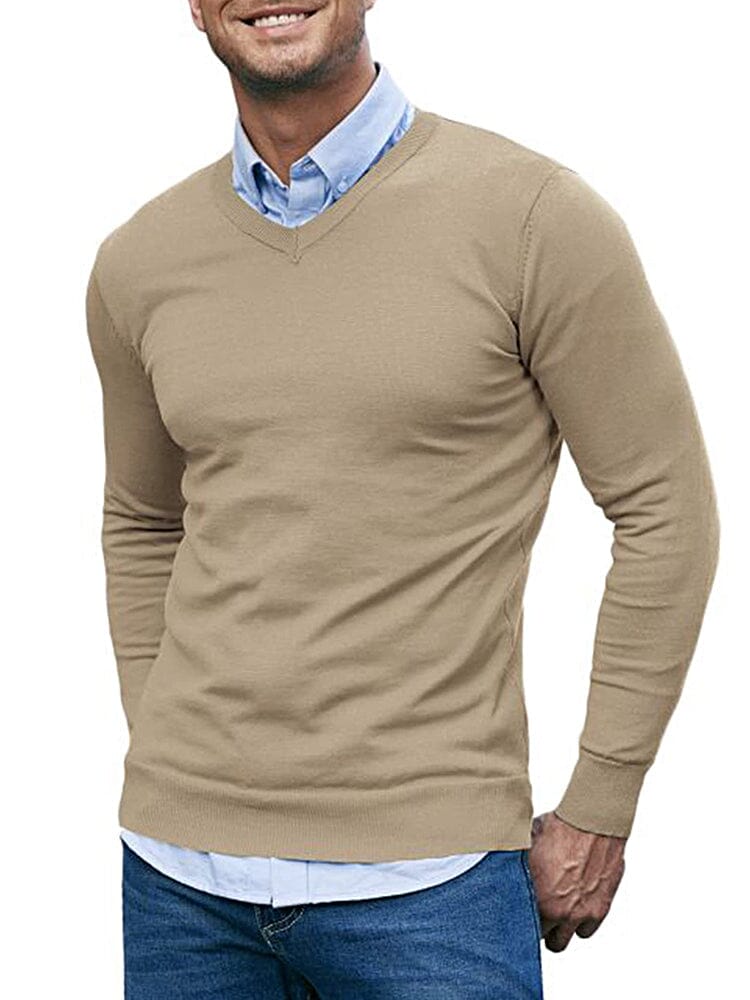 Casual Ribbed Strick Pullover Pullover