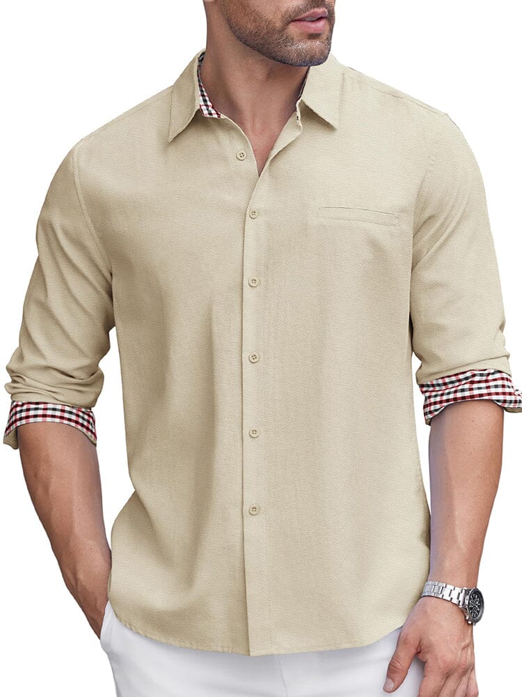 Klassisch Casual Plaid Splicing Hemd