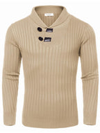 Stylish Schalkragen Kragen Pullover Pullover