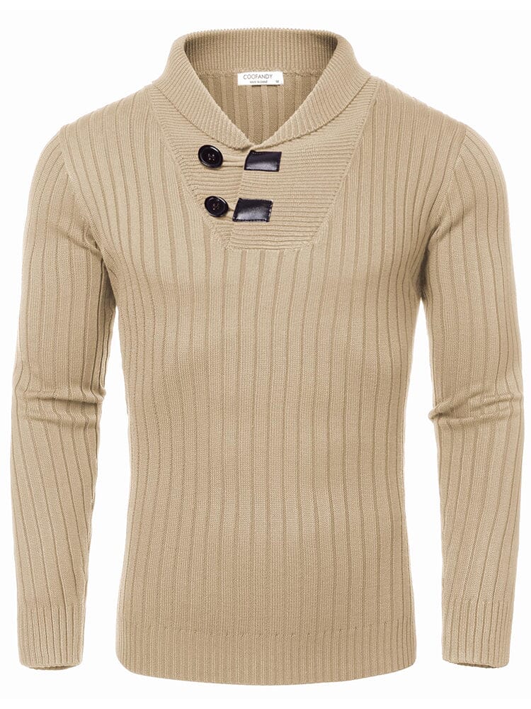 Stylish Schalkragen Kragen Pullover Pullover