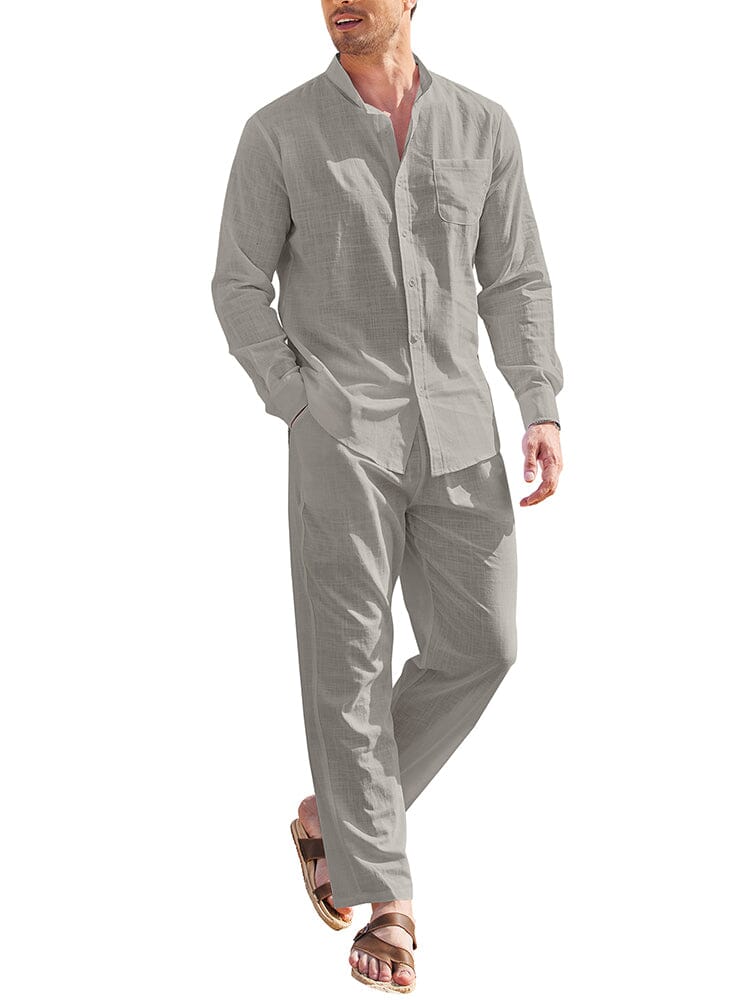 Casual Pure Baumwolle Strand Hemd Sets
