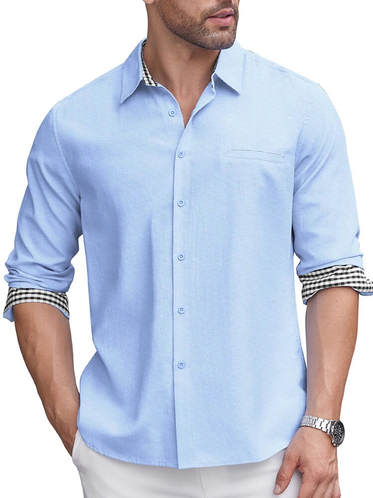 Klassisch Casual Plaid Splicing Hemd