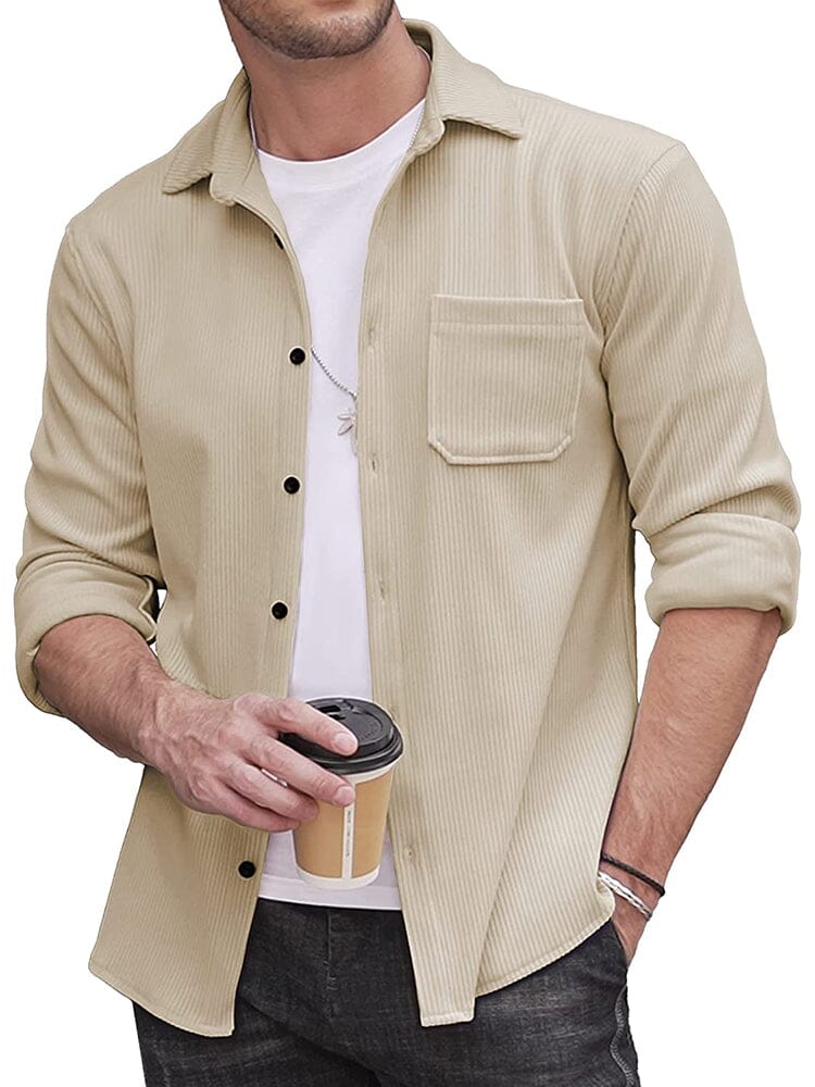 Casual Lightweight Corduroy Hemd