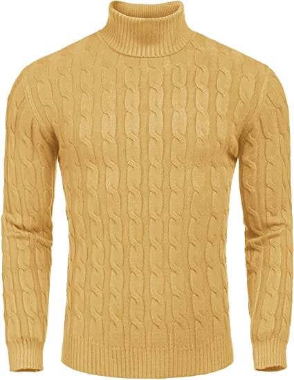 Slim Fit Rollkragen Twisted Strick Pullover Pullover