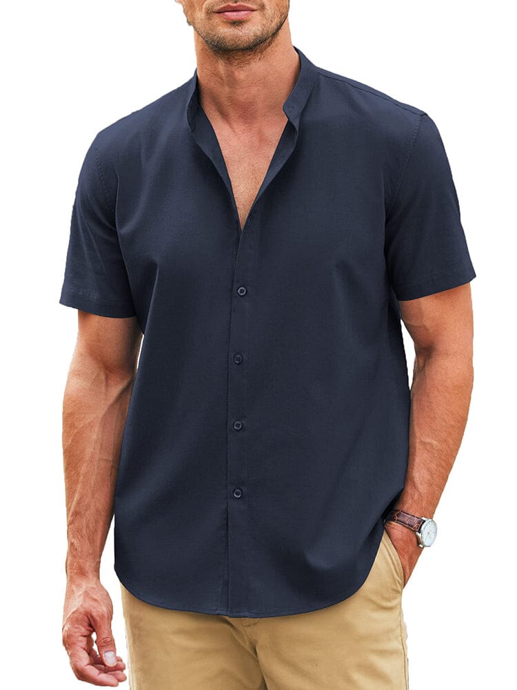 Klassisch Fit Leinen Blend Hemd