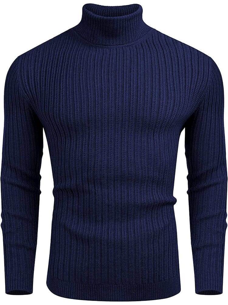 Rollkragen Strick Klassisch Ribbed Pullover