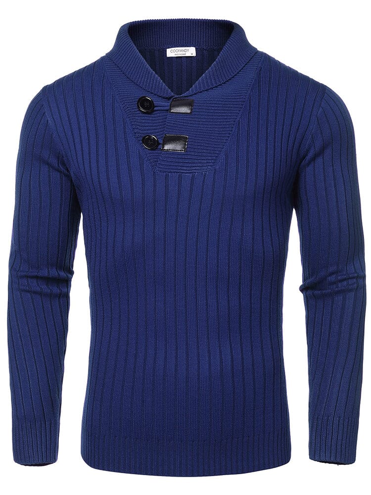 Stylish Schalkragen Kragen Pullover Pullover