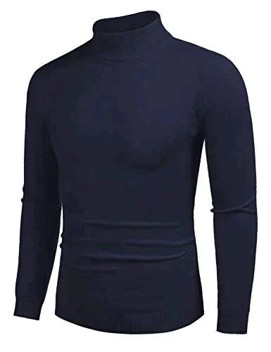 Rollkragen Pullover Basic Strick Thermal Pullover