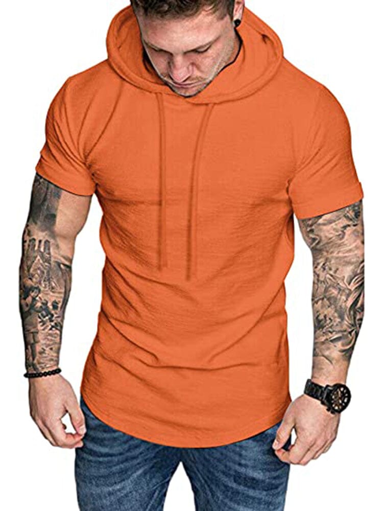 Casual Uni Kurz Ärmel Sports Hoodie