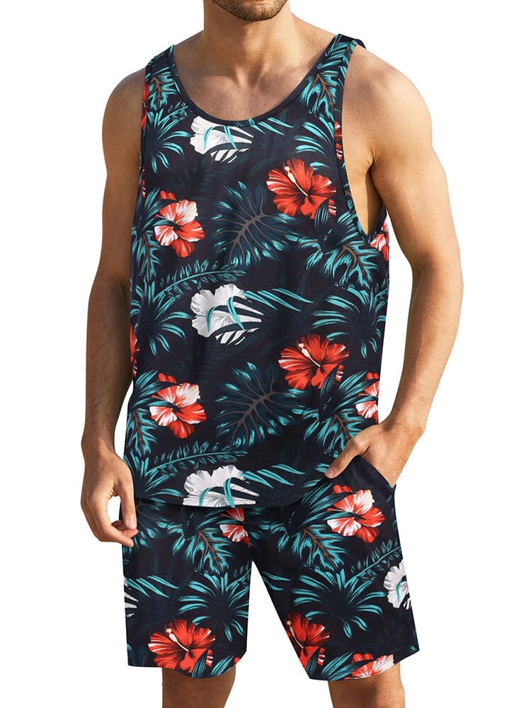 Hawaii Blumen Tank Top Holiday Set