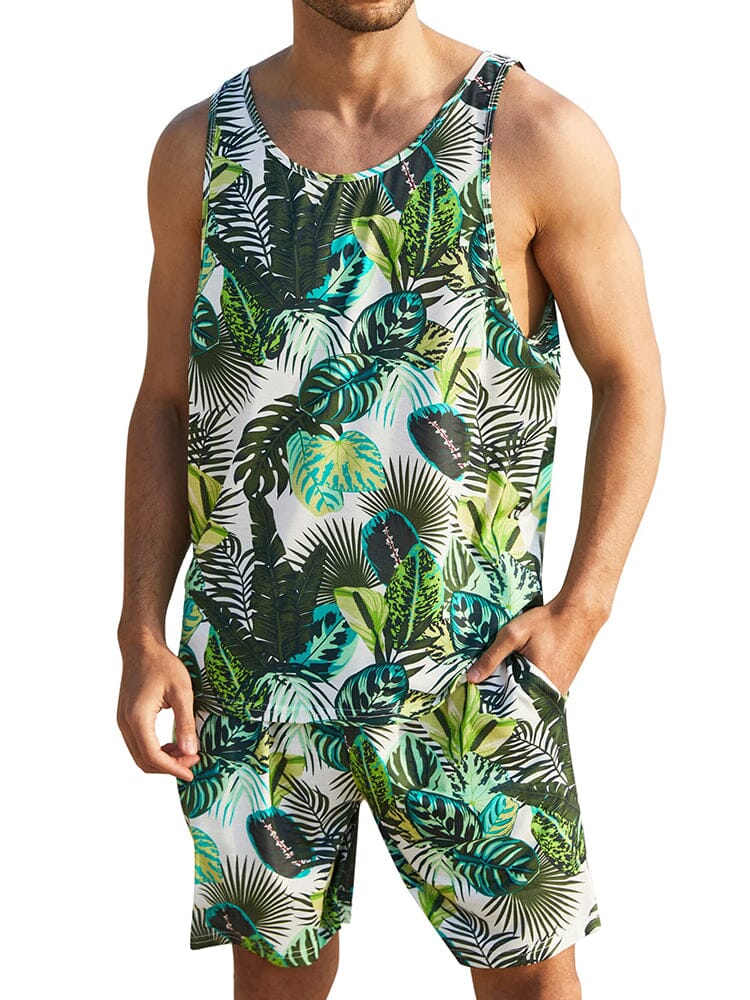 Hawaii Blumen Tank Top Holiday Set