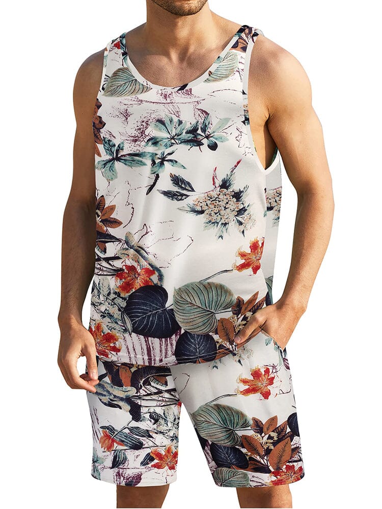 Hawaii Blumen Tank Top Holiday Set