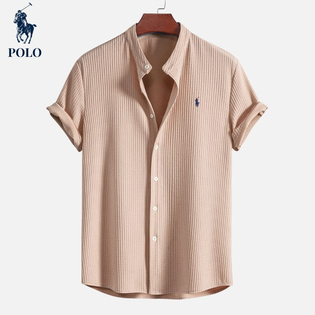 Ralph Lauren Chemise Col Hampton Polo Cercle Héritage Beige Foncé S 