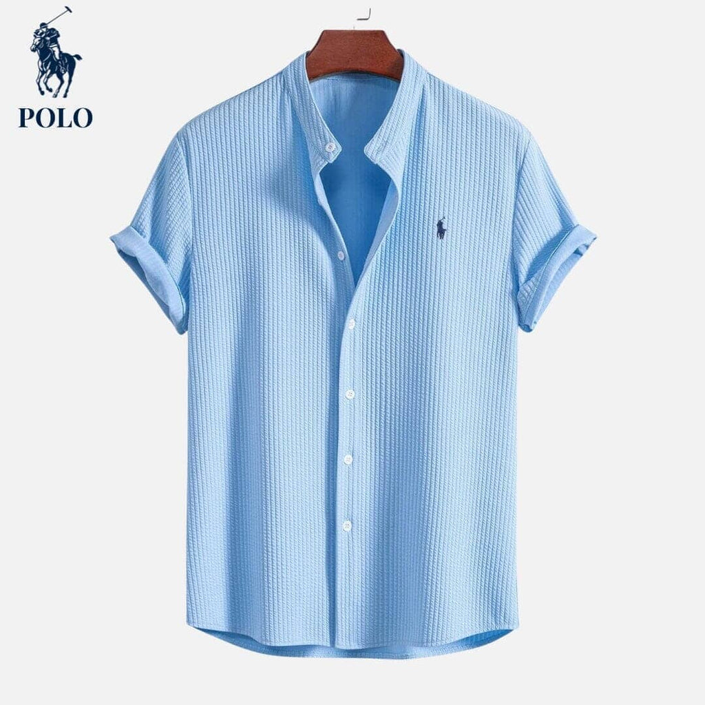 Ralph Lauren Chemise Col Hampton Polo Cercle Héritage Bleu Clair S 