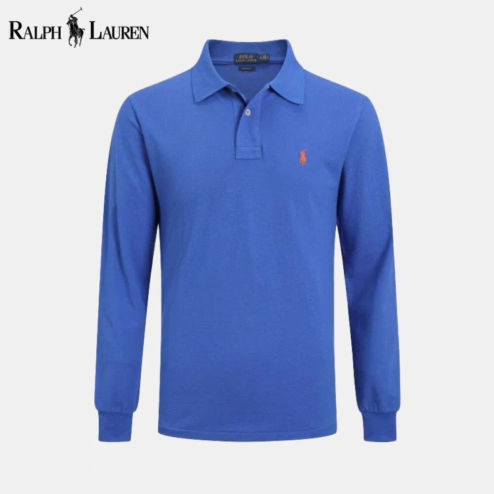 Ralph Lauren Chemise Habillée Longue Coupe Slim Cercle Héritage Bleu S 