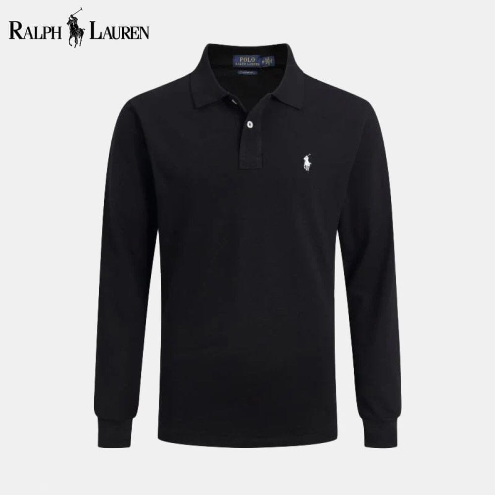 Ralph Lauren Chemise Habillée Longue Coupe Slim Cercle Héritage Noir S 