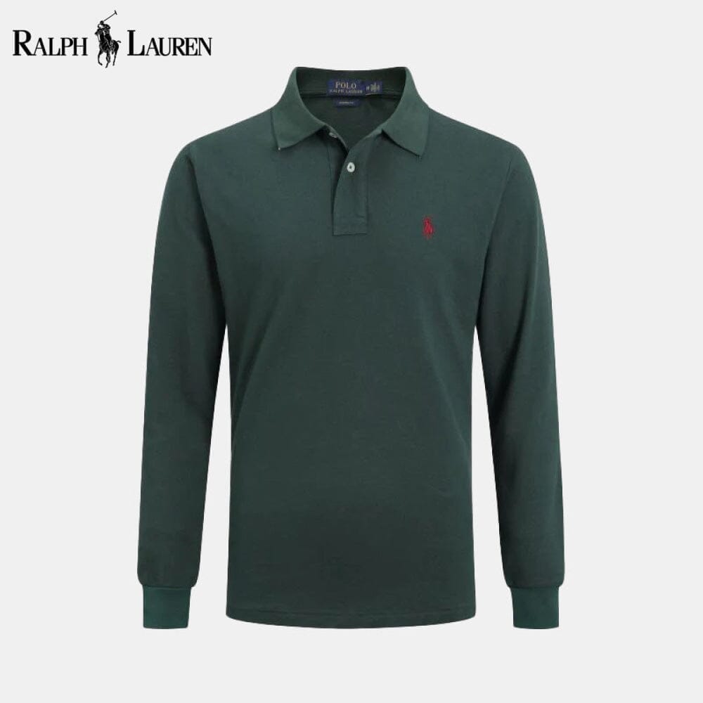 Ralph Lauren Chemise Habillée Longue Coupe Slim Cercle Héritage Vert S 