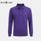 Ralph Lauren Chemise Habillée Longue Coupe Slim Cercle Héritage Violet S 