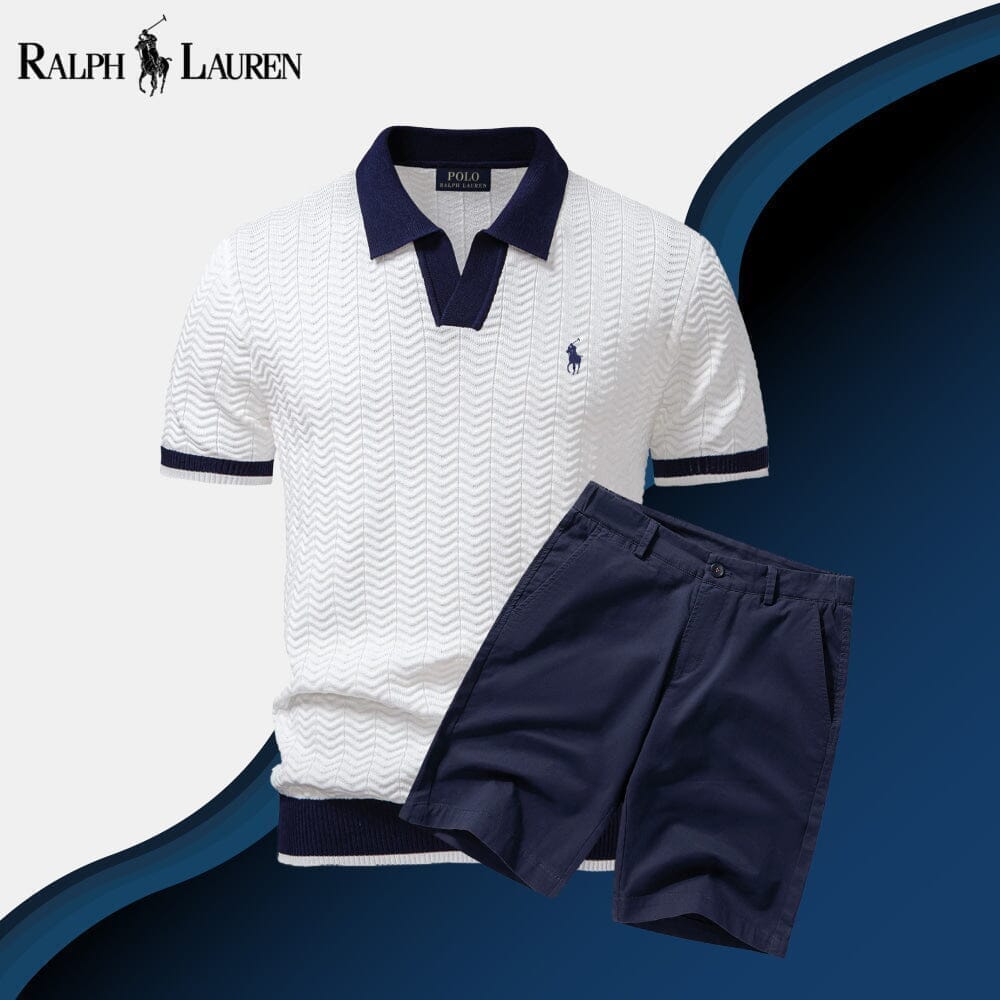 Ralph Lauren Ensemble Polo + Short Old Money Cercle Héritage Blanc Neige S 