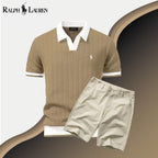 Ralph Lauren Ensemble Polo + Short Old Money Cercle Héritage Sable Beige S 